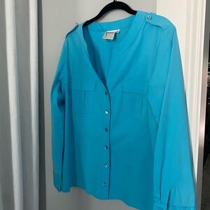 Finley Turquoise Button-Down Shirt